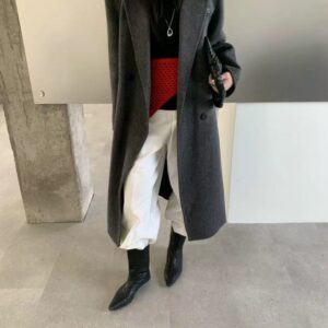 미우미우 26SS. 더블버튼 캐시미어 핸드메이드 코트