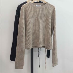 브루넬로쿠치넬리 [Brunello Cucinelli] 여성 스트링 라운드 크롭 니트