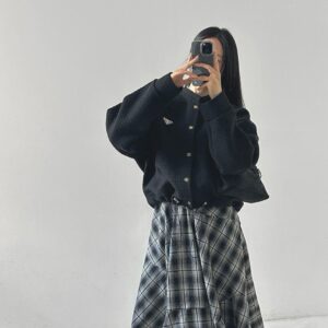 프라다 크롭 트위드 자켓