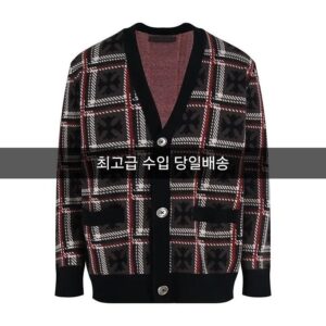 크롬하츠 캐시미어 크로스 체크 가디건