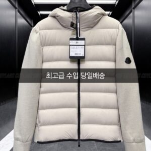 몽클레어 블랙 오뚜기 구스다운 니트 후드 패딩