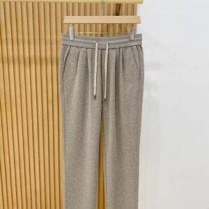 로로피아나 울 로고 장식 팬츠