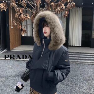 프라다 퍼 트리밍 후드 패딩(1175)