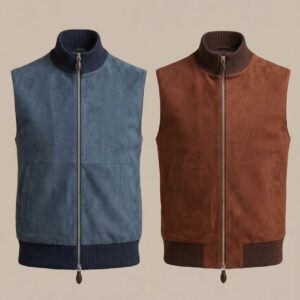 벨루티 [Berluti] Mix Material Bodywarmer with Leather Details