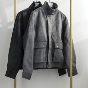 마르지엘라 [Maison Margiela] 로고 패치 스웨이드 자켓