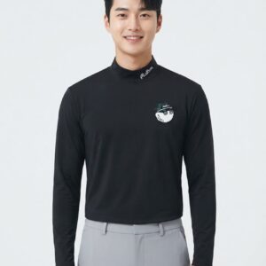 말본 [MALBON] 약기모 모크넥 긴팔 티셔츠