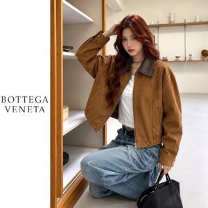 보테가베네타 인트레치아토 카라 스웨이드자켓