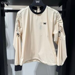 PXG 여성 우븐 라운드 넥 롱 슬리브