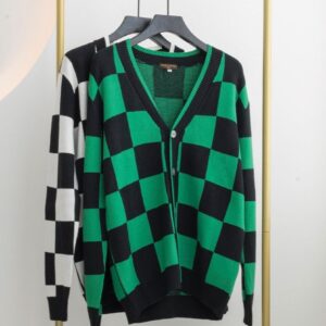 루이비통 [Louis Vuitton] 루이비통 체커보드 패턴 브이 니트 가디건