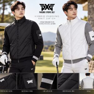 PXG 남성 니트집업 하이브리드 패딩