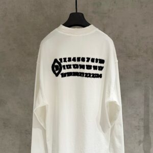 마르지엘라 MM6 헤비웨이트 워싱 자수 롱슬리브